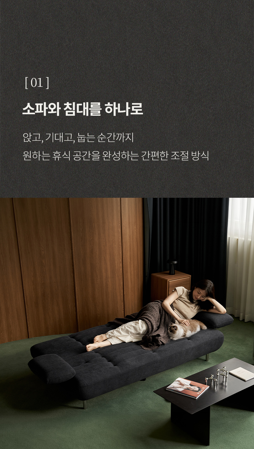 스칸디아 디어 3인용 팔걸이 스윙 접이식 소파베드 상세 이미지 9
